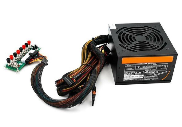 A standard ATX power supply unit with 20/24Pin ATX Benchtop PC Power Adapter Board